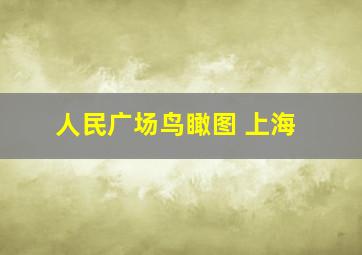 人民广场鸟瞰图 上海